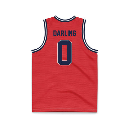 St. Johns - NCAA Men's Basketball : Dylan Darling - Red Basketball Jersey-1