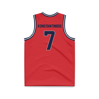 St. Johns - NCAA Men's Basketball : Fotis Konstantinidis - Red Basketball Jersey-1