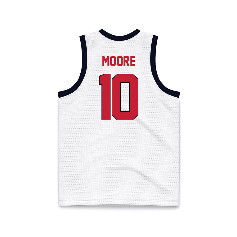 St. Johns - NCAA Women's Basketball : Brooke Moore - White Basketball Jersey-1