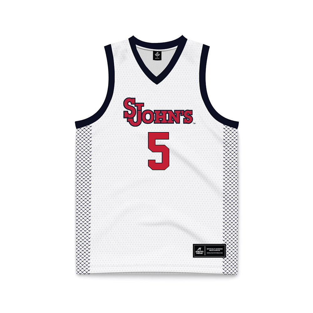 St. Johns - NCAA Women's Basketball : Jailah Donald - White Basketball Jersey