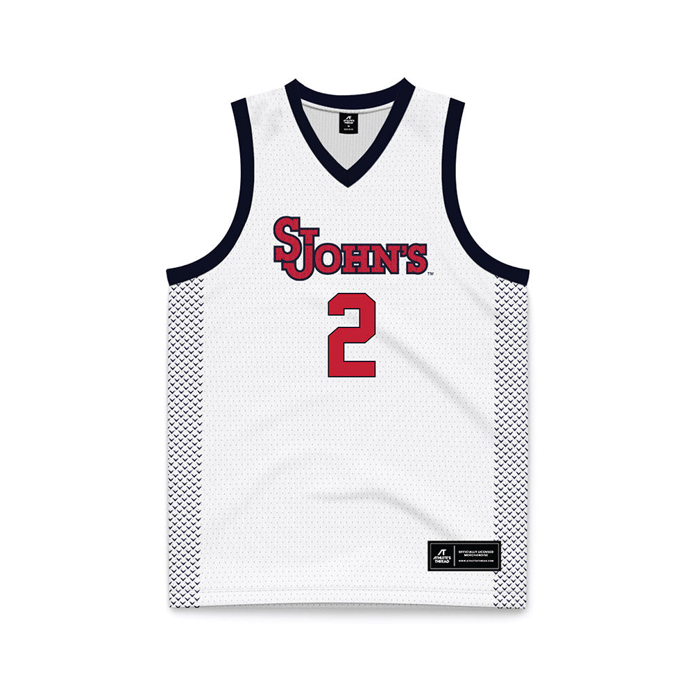 St. Johns - NCAA Women's Basketball : Julie Bahati - White Basketball Jersey-0