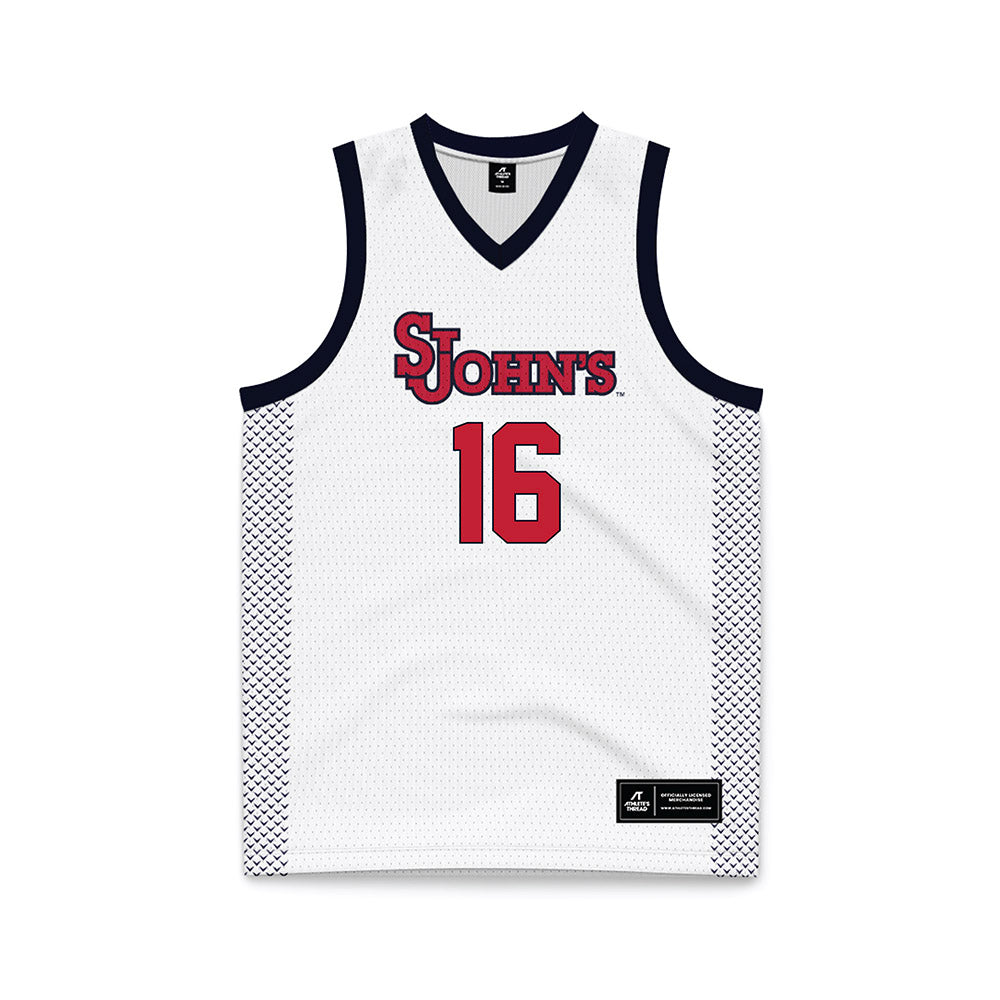 St. Johns - NCAA Women's Basketball : Daniela Abies - White Basketball Jersey-0