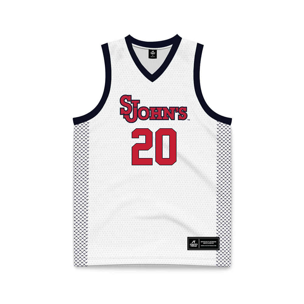 St. Johns - NCAA Women's Basketball : Sa'Mya Wyatt - White Basketball Jersey-0