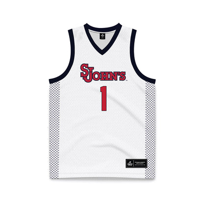 St. Johns - NCAA Women's Basketball : Beautiful Waheed - White Basketball Jersey-0