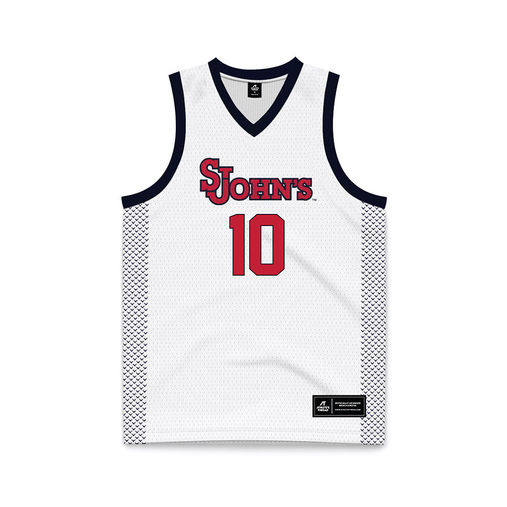St. Johns - NCAA Women's Basketball : Brooke Moore - White Basketball Jersey-0