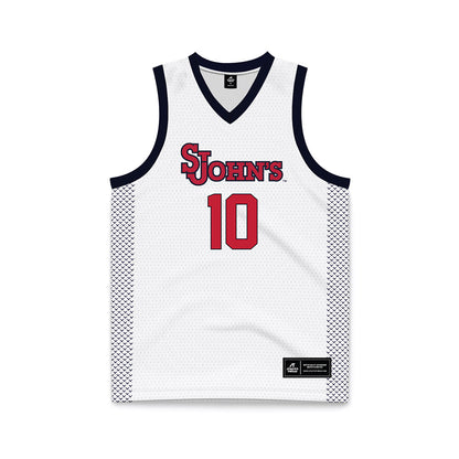 St. Johns - NCAA Women's Basketball : Brooke Moore - White Basketball Jersey-0