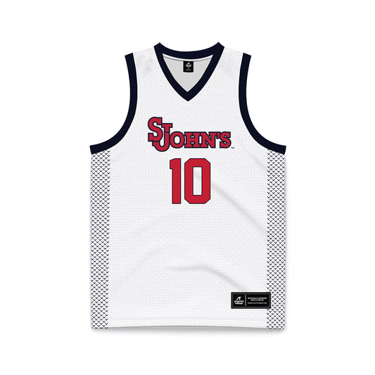 St. Johns - NCAA Women's Basketball : Brooke Moore - White Basketball Jersey-0
