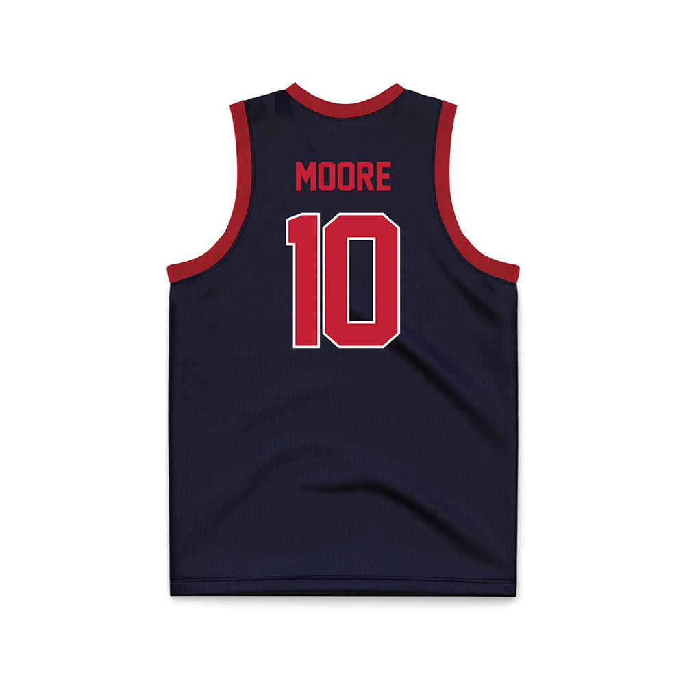 St. Johns - NCAA Women's Basketball : Brooke Moore - Navy Basketball Jersey-1