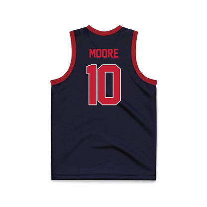 St. Johns - NCAA Women's Basketball : Brooke Moore - Navy Basketball Jersey-1