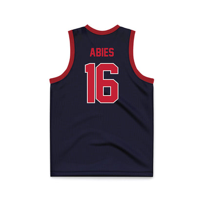 St. Johns - NCAA Women's Basketball : Daniela Abies - Navy Basketball Jersey-1