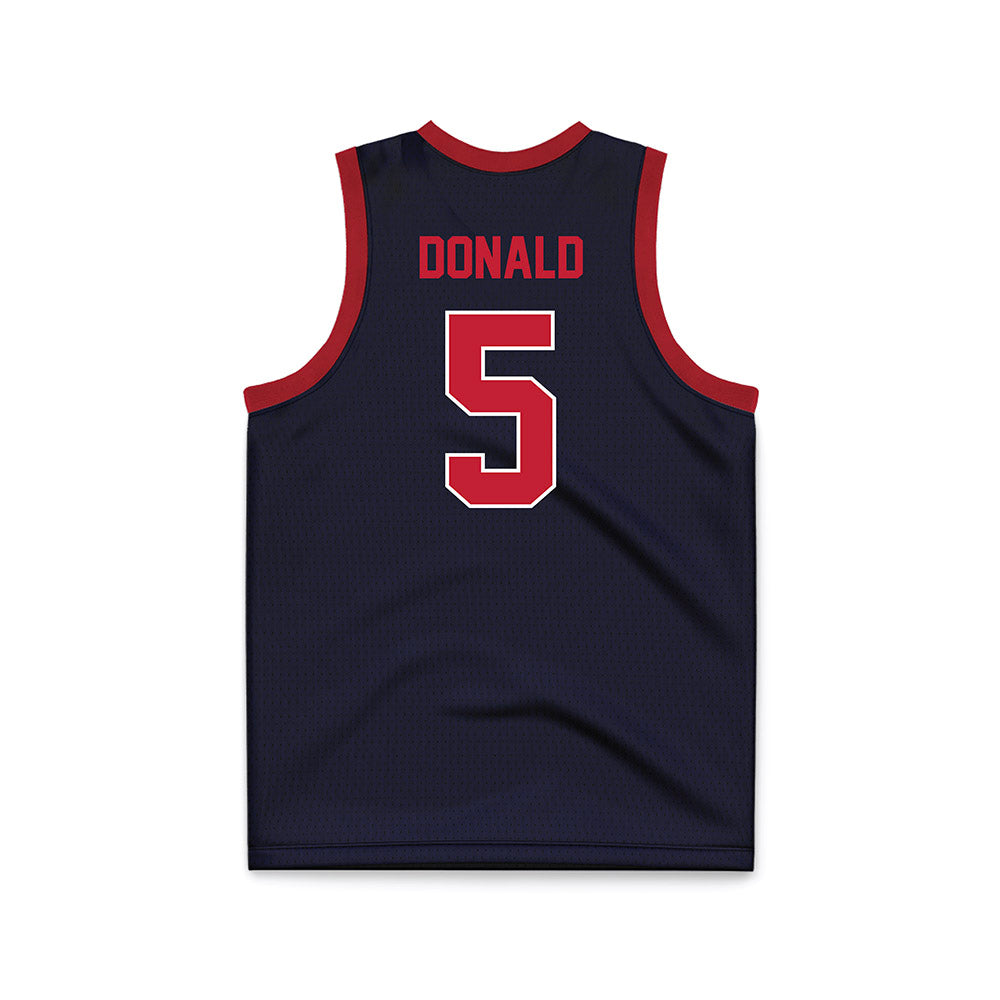 St. Johns - NCAA Women's Basketball : Jailah Donald - Navy Basketball Jersey