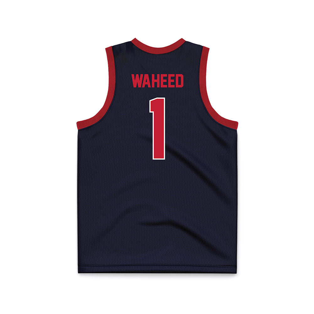 St. Johns - NCAA Women's Basketball : Beautiful Waheed - Navy Basketball Jersey-1