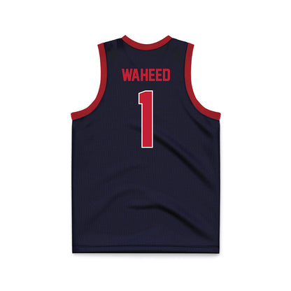 St. Johns - NCAA Women's Basketball : Beautiful Waheed - Navy Basketball Jersey-1