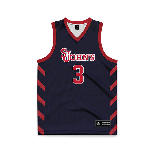 St. Johns - NCAA Women's Basketball : Ariel Little - Navy Basketball Jersey-0