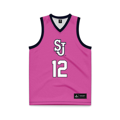 St. Johns - NCAA Women's Basketball : Kyla Hayes - Pink Basketball Jersey-0