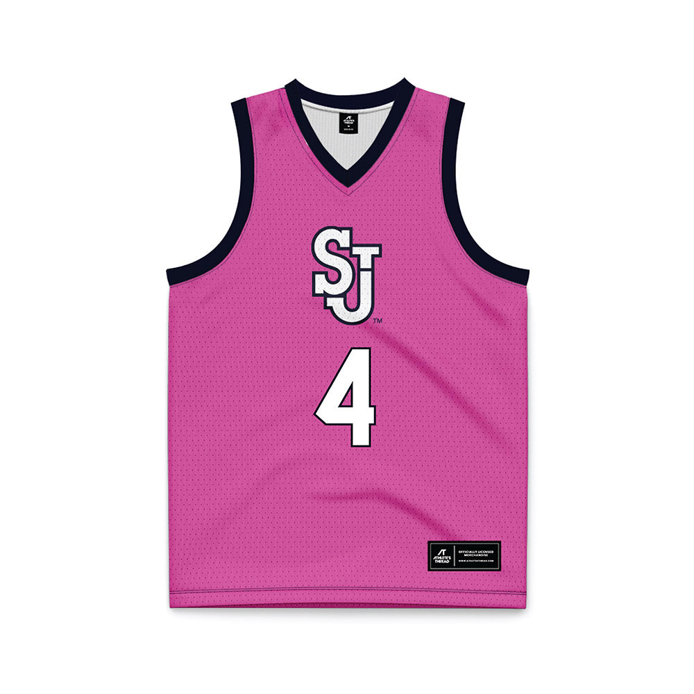 St. Johns - NCAA Women's Basketball : Skye Owen - Pink Basketball Jersey