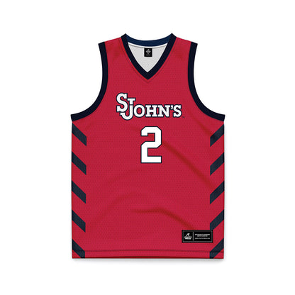St. Johns - NCAA Women's Basketball : Julie Bahati - Red Basketball Jersey-0