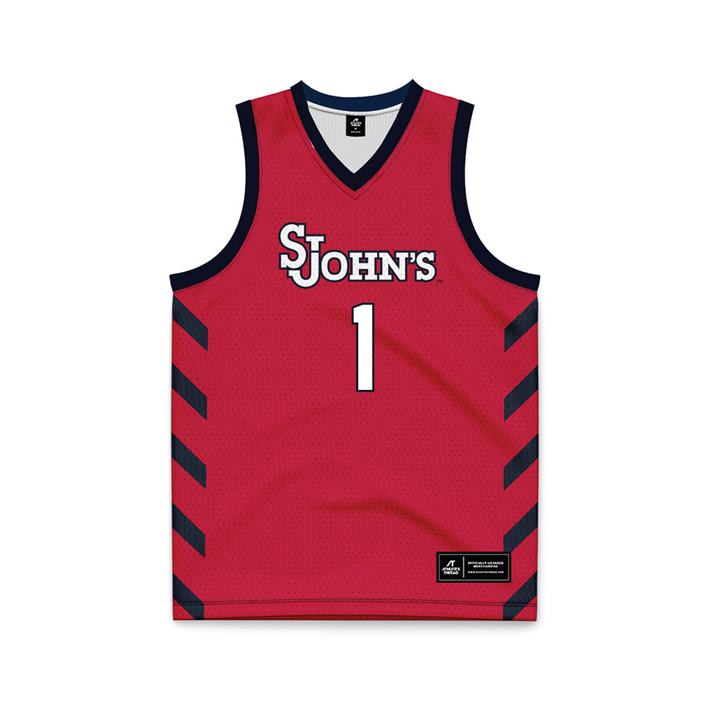 St. Johns - NCAA Women's Basketball : Beautiful Waheed - Red Basketball Jersey-0