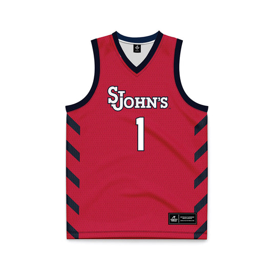 St. Johns - NCAA Women's Basketball : Beautiful Waheed - Red Basketball Jersey-0