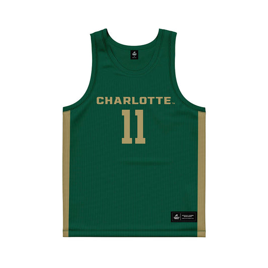 UNC Charlotte - NCAA Women's Basketball : Alana Rouser - Green Basketball Jersey-0