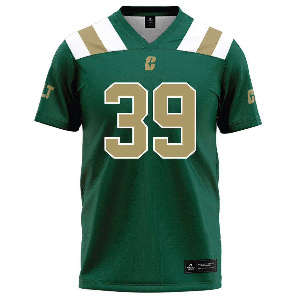 UNC Charlotte - NCAA Football : Colby Garfield - Green Football Jersey-0
