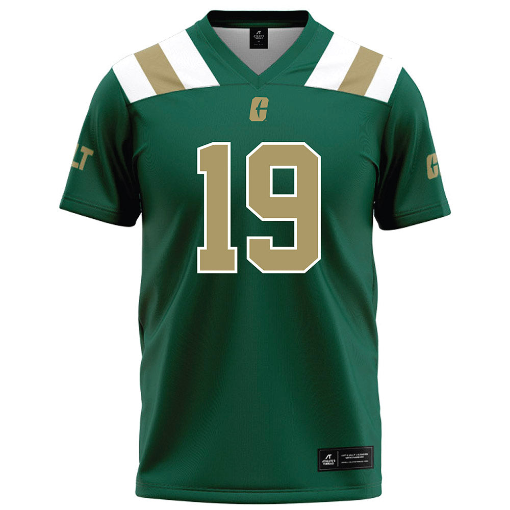 UNC Charlotte - NCAA Football : Kadin Schmitz - Green Football Jersey-0