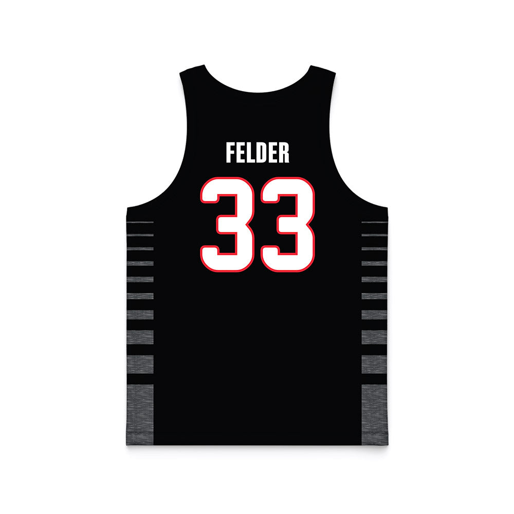 Seattle - NCAA Men's Basketball : Brock Felder - Black Basketball Jersey-1