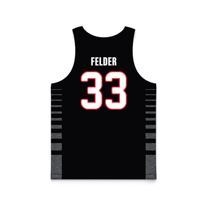 Seattle - NCAA Men's Basketball : Brock Felder - Black Basketball Jersey-1