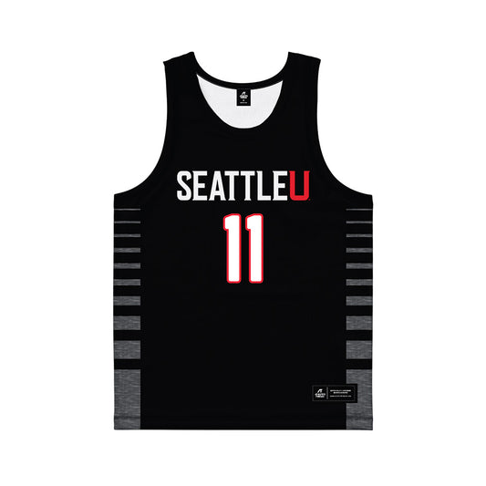 Seattle - NCAA Men's Basketball : John Christofilis - Basketball Jersey Black