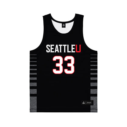 Seattle - NCAA Men's Basketball : Brock Felder - Black Basketball Jersey-0