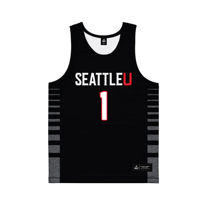 Seattle - NCAA Men's Basketball : Maleek Arington - Black Basketball Jersey-0