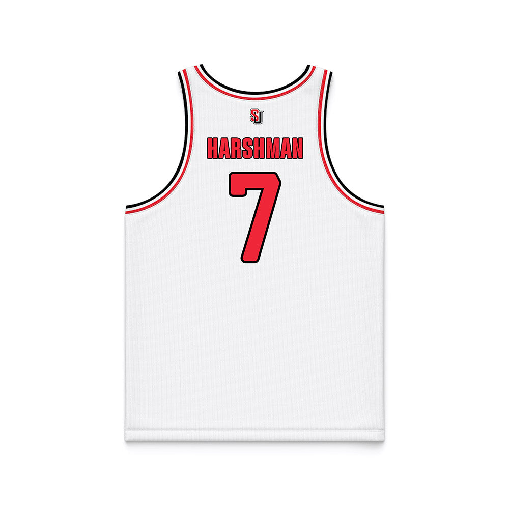 Seattle - NCAA Men's Basketball : Jeremiah Harshman - White Basketball Jersey-1