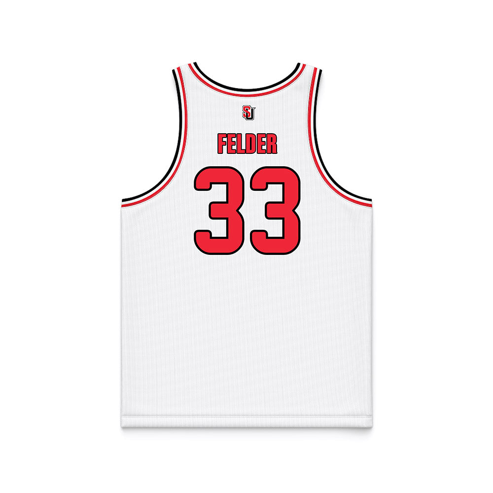 Seattle - NCAA Men's Basketball : Brock Felder - White Basketball Jersey-1