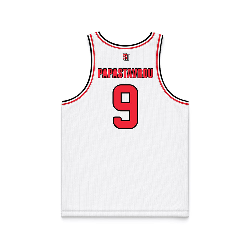 Seattle - NCAA Men's Basketball : Stratos Papastavrou - White Basketball Jersey-1