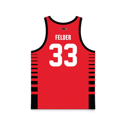 Seattle - NCAA Men's Basketball : Brock Felder - Red Basketball Jersey-1