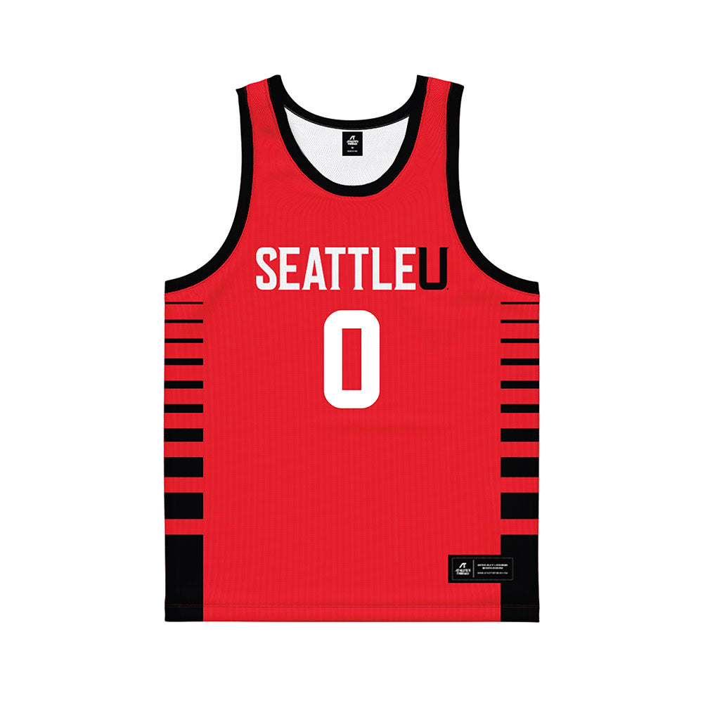 Seattle - NCAA Men's Basketball : Brayden Maldonado - Red Basketball Jersey-0