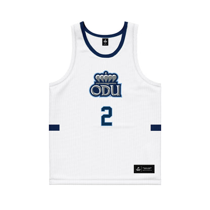 Old Dominion - NCAA Men's Basketball : Zacch Wiggins - White Basketball Jersey-0