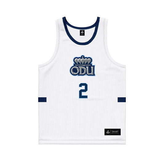 Old Dominion - NCAA Men's Basketball : Zacch Wiggins - White Basketball Jersey-0