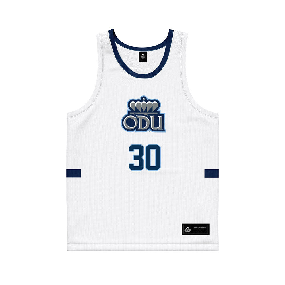 Old Dominion - NCAA Men's Basketball : Cooper Jones - White Basketball Jersey