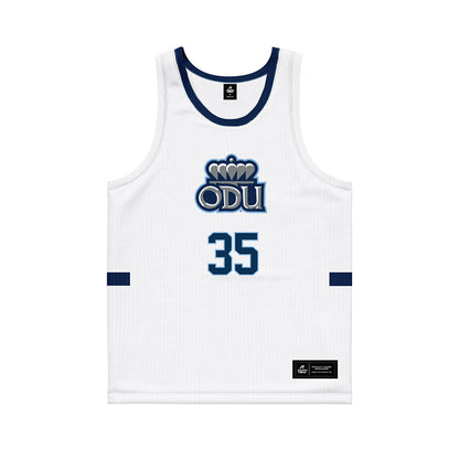 Old Dominion - NCAA Men's Basketball : Caelum Swanton-Rodger - White Basketball Jersey