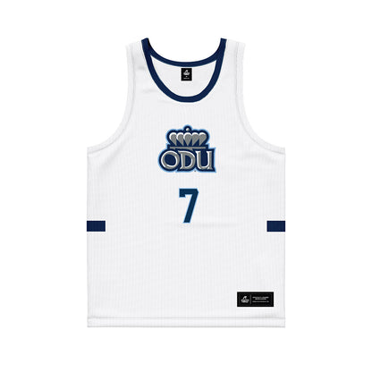 Old Dominion - NCAA Men's Basketball : Scottie Hubbard - White Basketball Jersey