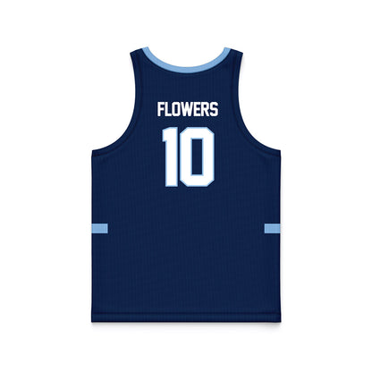 Old Dominion - NCAA Men's Basketball : Elijah Flowers - Navy Basketball Jersey-1