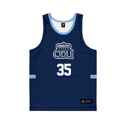 Old Dominion - NCAA Men's Basketball : Caelum Swanton-Rodger - Navy Basketball Jersey