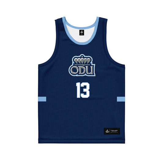 Old Dominion - NCAA Men's Basketball : Devin Ceaser - Navy Basketball Jersey