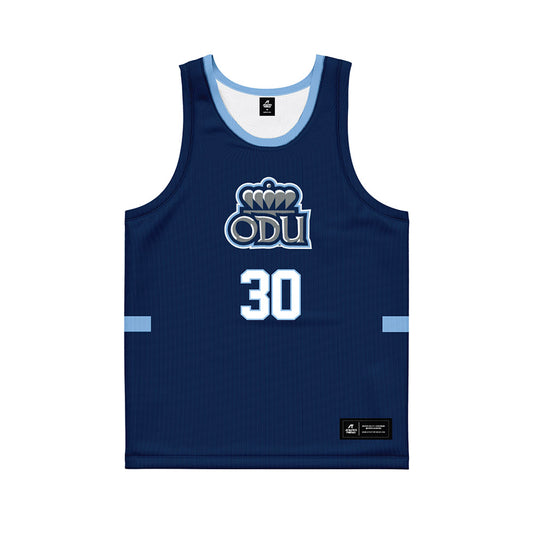 Old Dominion - NCAA Men's Basketball : Cooper Jones - Navy Basketball Jersey