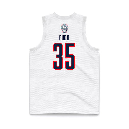 UConn - NCAA Women's Basketball : Azzi Fudd - White Basketball Jersey-1