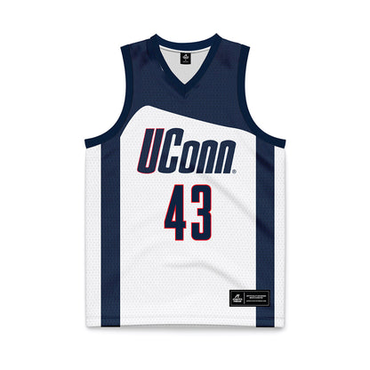 UConn - Women's Basketball Legends : Ann Strother - White Basketball Jersey