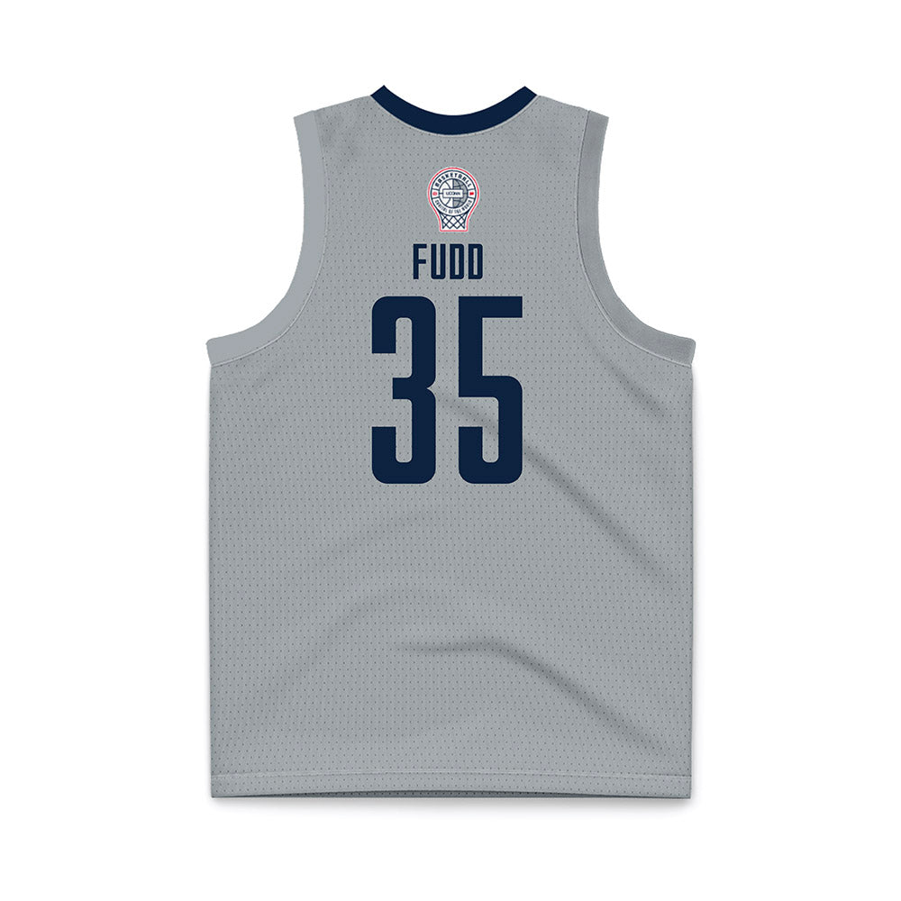 UConn - NCAA Women's Basketball : Azzi Fudd - Grey Basketball Jersey-1