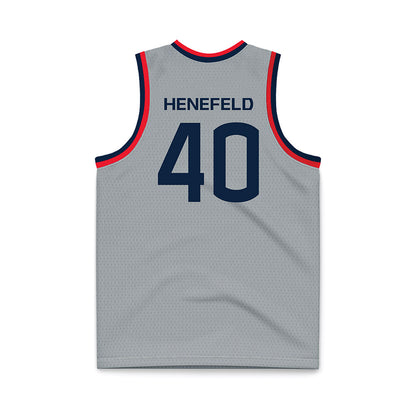 UConn - Mens Basketball Legends : Nadav Henefeld - Grey Basketball Jersey