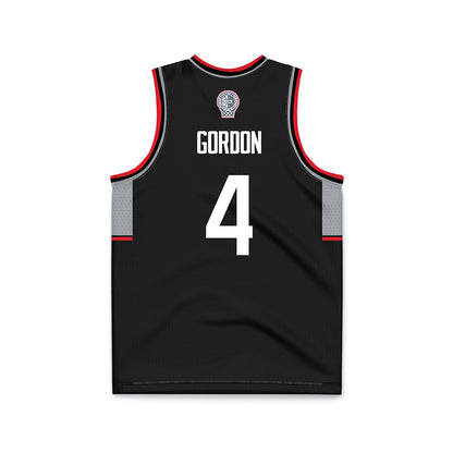 UConn - Men's Basketball Legends : Ben Gordon - Black Basketball Jersey-1